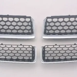 2004-2006 Dodge Stratus Sedan Grille Matte-black w/ Chrome Molding 4 Pcs Design